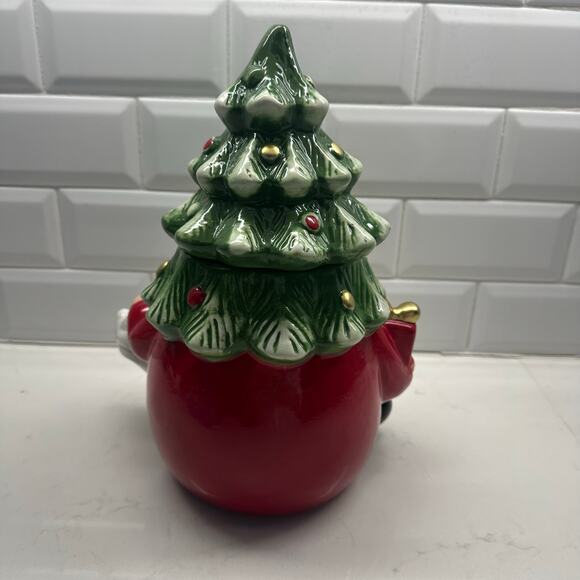 Harry & David Gnome Christmas Tree Cookie Jar Brand New No Box - Picture 3 of 7